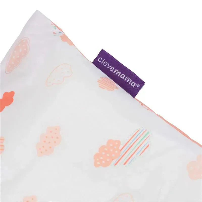Clevamama Clevafoam Pram Baby Pillow Case, Stroller Pillow Case - Coral - Image 3