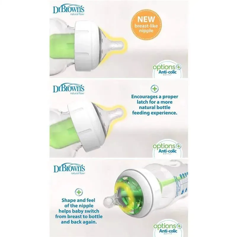 Dr. Brown - 9Oz 3Pk Bottles Options+ Wide-Neck - Image 6