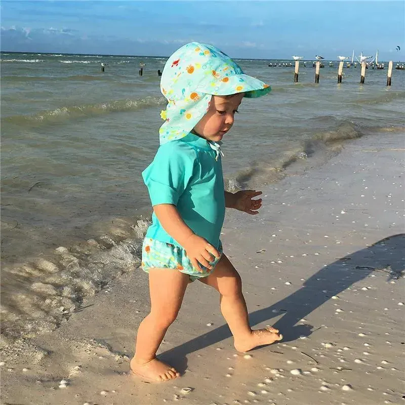 Iplay - Fun Pull-Up Reusable Absorbent Swimsuit Diaper, Light Aqua Sea Friends - Image 3