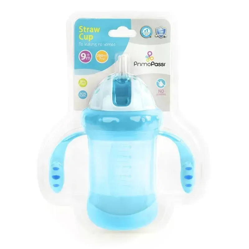 Primo Passi - Straw Cup Blue, 7Oz - Image 4