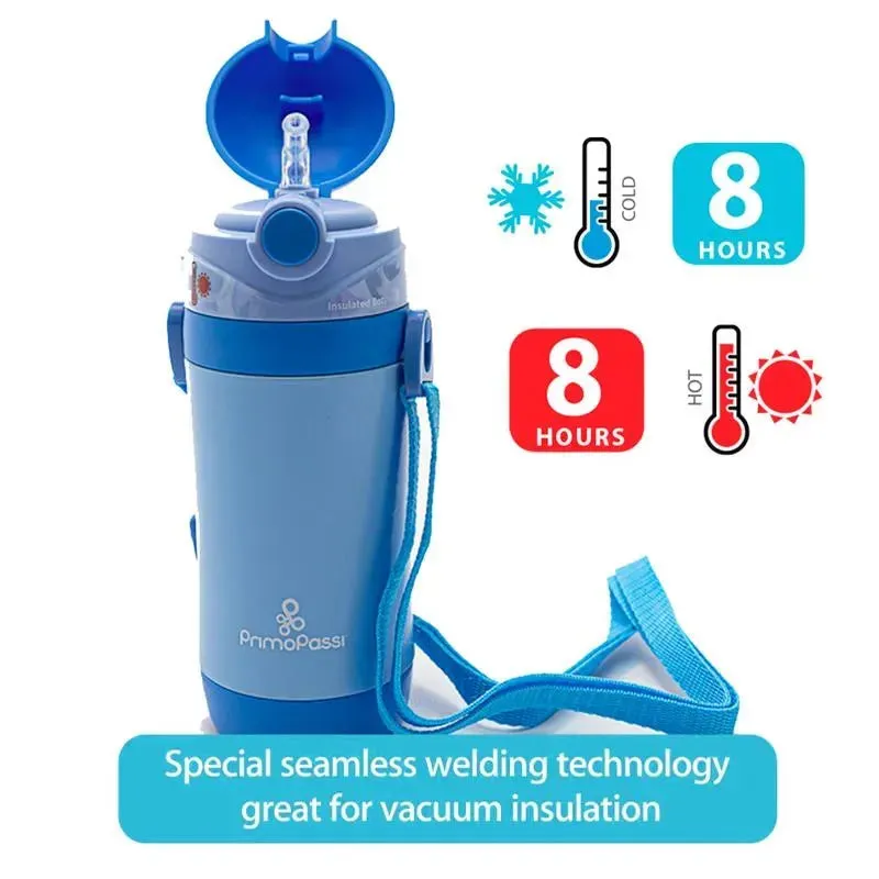 Primo Passi - Insulated Straw Bottle 12oz/350ml, Blue - Image 3