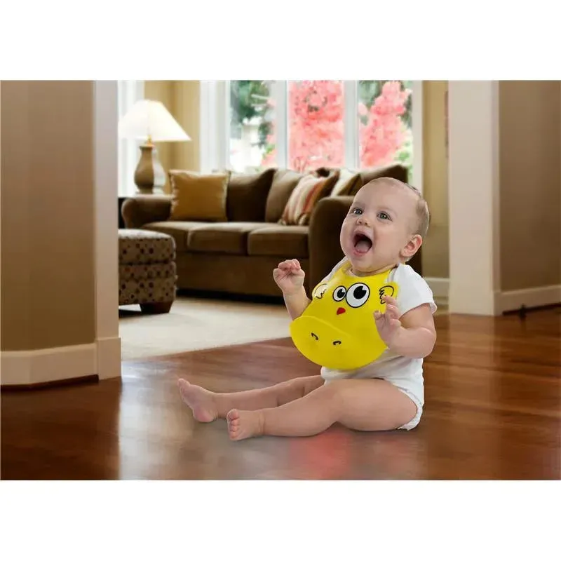 Primo Passi - Silicone Baby Bib, White Face - Image 3
